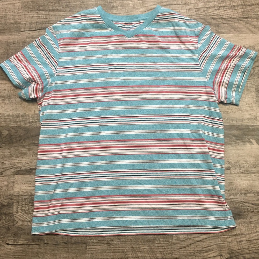 Faded Glory Striped V Neck